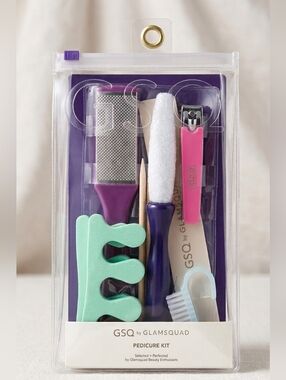 GSQ by Glamsquad Pedicure Kit - Purple with Mint & Pink Accents